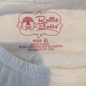 Size 6 Ruffle butts white shirt